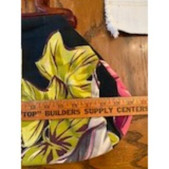 Vintage Handmade Floral Handbag With Handle - 17" W X 12" H - Picture 2 of 4